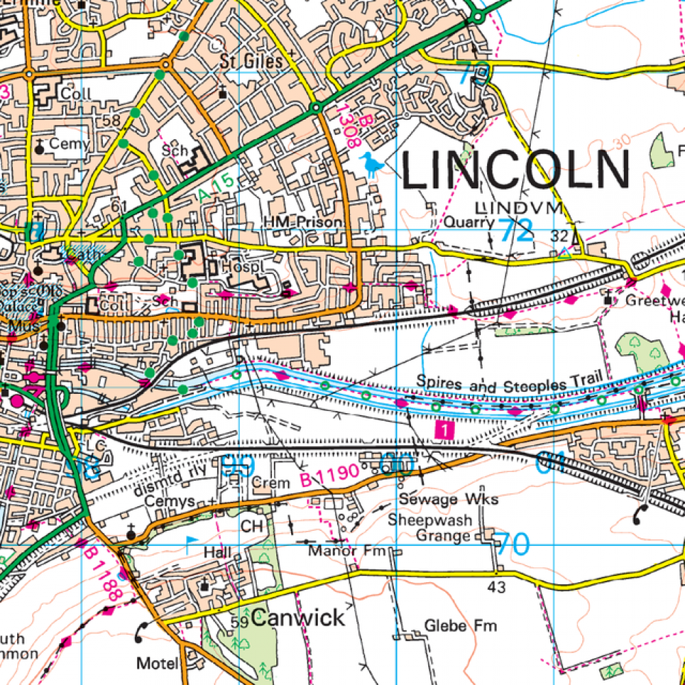 OS121 Lincoln Surrounding area
